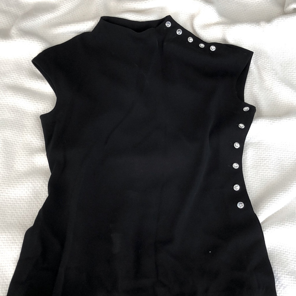 Linda Allard and Ellen Tracy Black Blouse